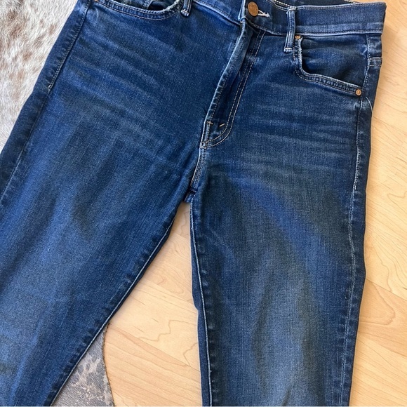 MOTHER The Insider Crop Step Fray In Teaming Up Jeans Size 26 Boot Cut - Picture 6 of 14